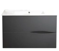 Meuble VELOURSà Suspendre 70cm Noir - BATHROOM THERAPY