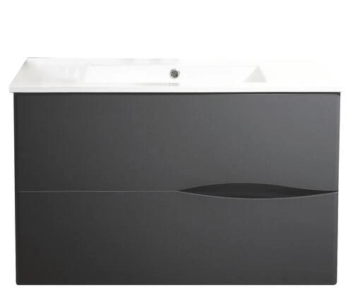 Meuble VELOURSà Suspendre 70cm Noir - BATHROOM THERAPY 1 Meuble VELOURSà Suspendre 70cm Noir - BATHROOM THERAPY