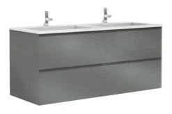 Meuble PANADURA à Suspendre 120 Cm Gris Brillant - BATHROOM THERAPY
