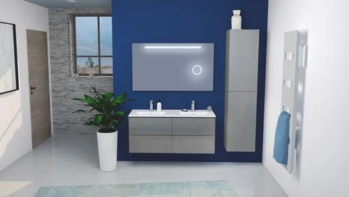 Meuble PANADURA à Suspendre 120 Cm Gris Brillant - BATHROOM THERAPY 2 Meuble PANADURA à Suspendre 120 Cm Gris Brillant - BATHROOM THERAPY – Image 2