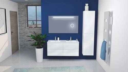 Meuble PANADURA à Suspendre 120 Cm Blanc Brillant - BATHROOM THERAPY 2 Meuble PANADURA à Suspendre 120 Cm Blanc Brillant - BATHROOM THERAPY – Image 2