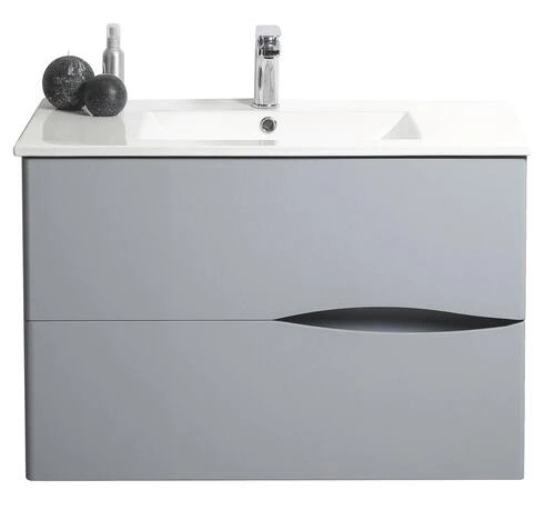 Meuble VELOURSà Suspendre 70cm Gris - BATHROOM THERAPY 1 Meuble VELOURSà Suspendre 70cm Gris - BATHROOM THERAPY