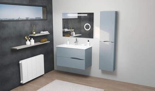 Meuble VELOURSà Suspendre 70cm Gris - BATHROOM THERAPY 2 Meuble VELOURSà Suspendre 70cm Gris - BATHROOM THERAPY – Image 2