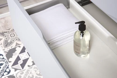 Meuble VELOURSà Suspendre 70cm Gris - BATHROOM THERAPY 4 Meuble VELOURSà Suspendre 70cm Gris - BATHROOM THERAPY – Image 4