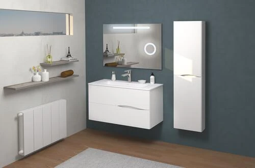 Meuble VELOURSà Suspendre 90cm Blanc - BATHROOM THERAPY 2 Meuble VELOURSà Suspendre 90cm Blanc - BATHROOM THERAPY – Image 2