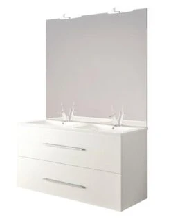 Meuble NEW YORK à Suspendre 120cm Blanc - BATHROOM THERAPY