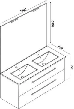Meuble NEW YORK à Suspendre 120cm Blanc - BATHROOM THERAPY -Salle De Bain Fournitures 401511252 3