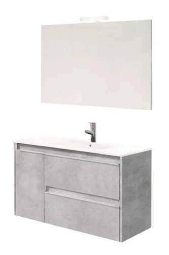 Meuble BOSTON à Suspendre 100cm Béton - BATHROOM THERAPY 1 Meuble BOSTON à Suspendre 100cm Béton - BATHROOM THERAPY