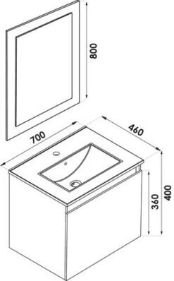 Meuble NUDEA 1.0 à Suspendre 70cm Cognac - BATHROOM THERAPY -Salle De Bain Fournitures 401511290 3