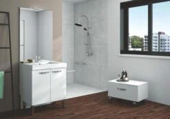 Meuble Sous Vasque 2 Portes 80cm Ergo - NEOVA -Salle De Bain Fournitures 401511321 3