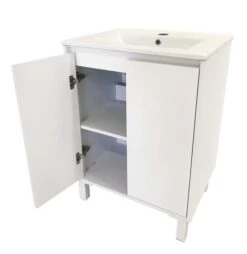 Meuble ODESSA Sur Pieds 2 Portes 60cm Blanc Miroir Suspendu - BATHROOM THERAPY 8 Meuble ODESSA Sur Pieds 2 Portes 60cm Blanc Miroir Suspendu - BATHROOM THERAPY -Salle De Bain Fournitures 401511505 3