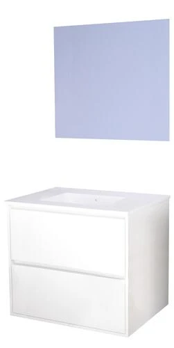 Meuble ODESSA à Suspendre 2 Tiroirs 80cm Blanc Miroir Suspendu - BATHROOM THERAPY 1 Meuble ODESSA à Suspendre 2 Tiroirs 80cm Blanc Miroir Suspendu - BATHROOM THERAPY
