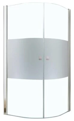 Paroi De Douche Quart De Cercle Verre Givré Selyna 90cm - ELMER