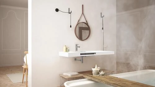 Plan Vasque Excentree à Suspendre 120cm Hoya - BATHROOM THERAPY 2 Plan Vasque Excentree à Suspendre 120cm Hoya - BATHROOM THERAPY – Image 2