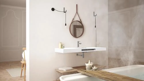 Plan Vasque Centree à Suspendre 140cm Hoya - BATHROOM THERAPY 2 Plan Vasque Centree à Suspendre 140cm Hoya - BATHROOM THERAPY – Image 2