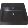 Vasque à Poser Carré 45cm En Résine Noire - BATHROOM THERAPY