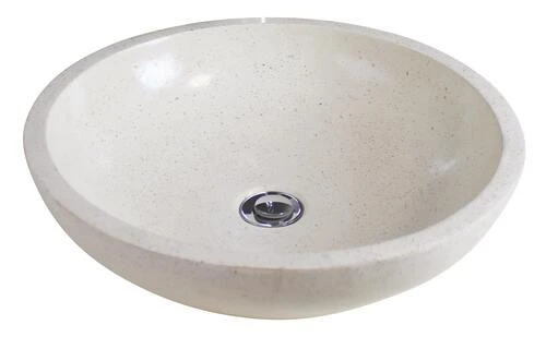 Vasque à Poser Ronde ø44cm En Terrazo Pierre - BATHROOM THERAPY 1 Vasque à Poser Ronde ø44cm En Terrazo Pierre - BATHROOM THERAPY
