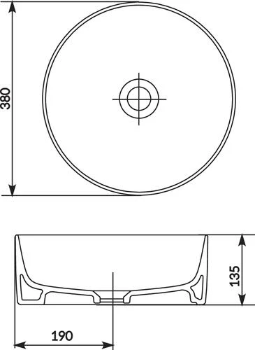 Vasque à Poser Ronde ø38x13,5 Cm Blanche 4 Vasque à Poser Ronde ø38x13,5 Cm Blanche – Image 4