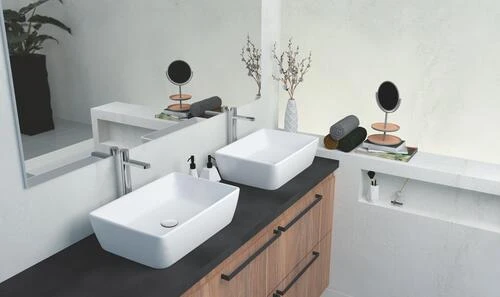 Vasque Rectangulaire à Poser 50x35cm Blanche 2 Vasque Rectangulaire à Poser 50x35cm Blanche – Image 2