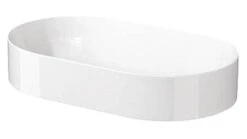 Vasque à Poser Semi Encastree Ovale 60x35x11 Cm Blanche