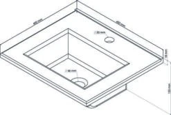 Vasque Rectangulaire à Encastrer 45x40cm - BATHROOM THERAPY -Salle De Bain Fournitures 403511101 3