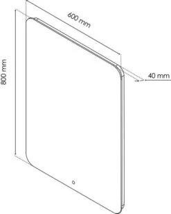 Miroir Eclairant à Suspendre 60x80cm SAN FRANCISCO - BATHROOM THERAPY -Salle De Bain Fournitures 404011003 3
