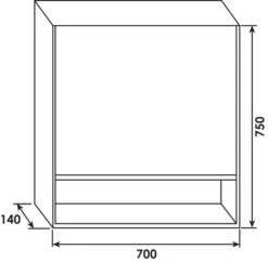 Armoire Miroir à Suspendre 70 Cm Cognac - BATHROOM THERAPY -Salle De Bain Fournitures 404011022 4
