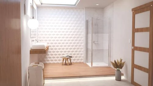 Paroi De Douche Porte Pivotante Verre Givré Selyna 80cm - ELMER 2 Paroi De Douche Porte Pivotante Verre Givré Selyna 80cm - ELMER – Image 2