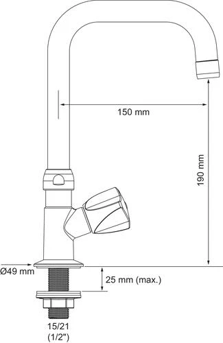 Robinet Lave-main Chromé 2 Robinet Lave-main Chromé – Image 2