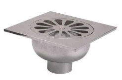 Siphon De Sol Inox Carré 100mm ø40 - VALENTIN