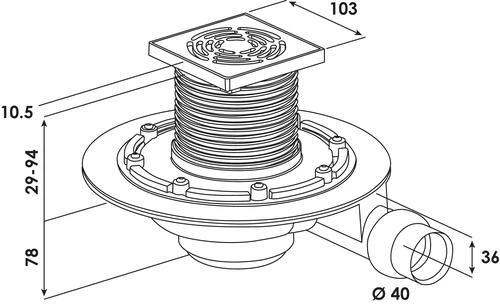 Pack Douche à Carreler 1200x1200 Avec Bonde Turboflow - NICOLL 2 Pack Douche à Carreler 1200x1200 Avec Bonde Turboflow - NICOLL – Image 2