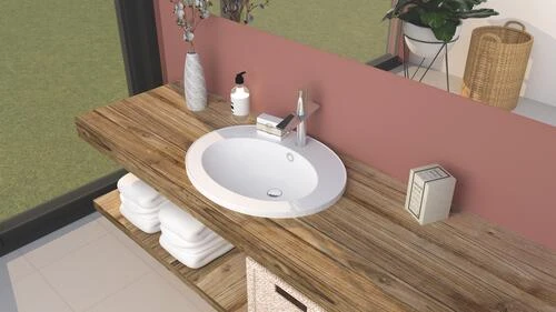 Vasque Ovale à Encastrer 55x45x19cm - BATHROOM THERAPY 2 Vasque Ovale à Encastrer 55x45x19cm - BATHROOM THERAPY – Image 2