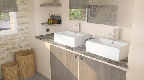 Vasque à Poser Rectangulaire 52x43x15,5cm - BATHROOM THERAPY 2 Vasque à Poser Rectangulaire 52x43x15,5cm - BATHROOM THERAPY – Image 2