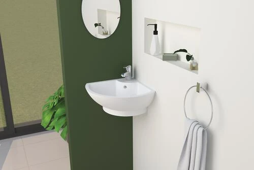Lave-mains D'angle 33x33x18cm - BATHROOM THERAPY 2 Lave-mains D'angle 33x33x18cm - BATHROOM THERAPY – Image 2