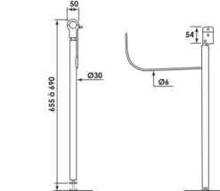 Béquille De Soutien Pour Barre D'appui Rabattable - PELLET -Salle De Bain Fournitures 4881 4