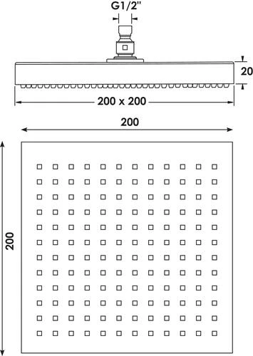 Pomme De Tête Carrée 200x200mm 2 Pomme De Tête Carrée 200x200mm – Image 2
