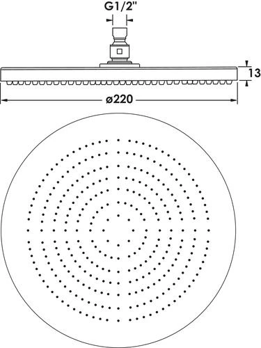 Pomme De Tête Ronde Plate ø220mm 2 Pomme De Tête Ronde Plate ø220mm – Image 2