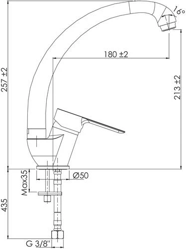 Mitigeur D'évier Bec Haut Norm'O C3 - ROLF 2 Mitigeur D'évier Bec Haut Norm'O C3 - ROLF – Image 2