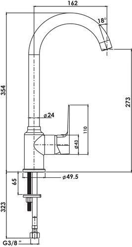 Mitigeur D'évier Bec Haut Fact'Ory - ROLF 2 Mitigeur D'évier Bec Haut Fact'Ory - ROLF – Image 2