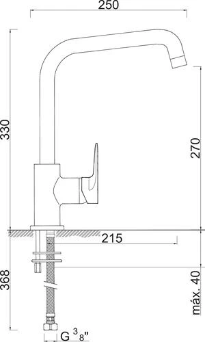 Mitigeur D'évier Bec Haut Ely'O - ROLF 2 Mitigeur D'évier Bec Haut Ely'O - ROLF – Image 2