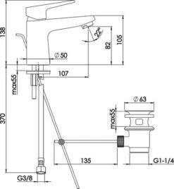 Mitigeur De Lavabo C3 Ev'O - ROLF -Salle De Bain Fournitures 501013603 3