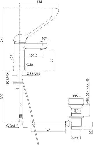 Mitigeur De Lavabo Absolu Advance à Levier Médical - ROLF 2 Mitigeur De Lavabo Absolu Advance à Levier Médical - ROLF – Image 2