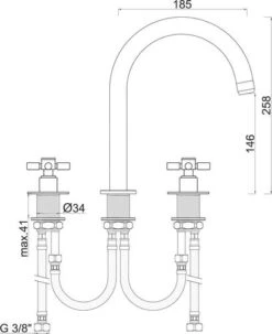 Mélangeur De Lavabo 3 Trous Star'O - ROLF -Salle De Bain Fournitures 501015001 3