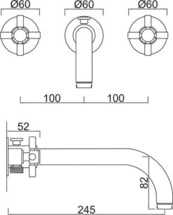 Mélangeur De Bain-douche à Encastrer Star'O - ROLF 5 Mélangeur De Bain-douche à Encastrer Star'O - ROLF -Salle De Bain Fournitures 501015004 3