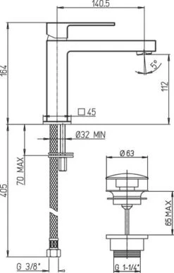 Mitigeur De Lavabo Cuadr'O - ROLF -Salle De Bain Fournitures 501015504 4