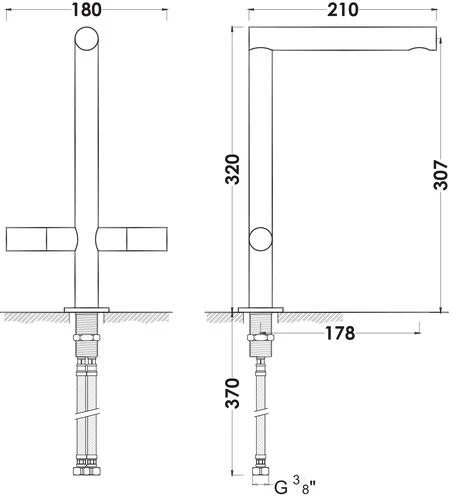 Mélangeur D'évier Bec Haut Ori'O - ROLF 2 Mélangeur D'évier Bec Haut Ori'O - ROLF – Image 2