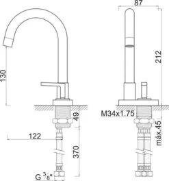 Mitigeur De Lavabo Haut Taille M Ori'O - ROLF 5 Mitigeur De Lavabo Haut Taille M Ori'O - ROLF -Salle De Bain Fournitures 501016010 3