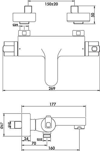 Thermostatique De Bain-douche Absolu Advance - ROLF 2 Thermostatique De Bain-douche Absolu Advance - ROLF – Image 2