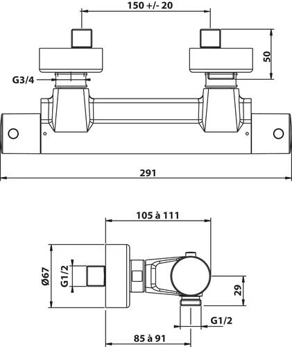 Thermostatique De Douche Mural Class'o - ROLF 2 Thermostatique De Douche Mural Class'o - ROLF – Image 2