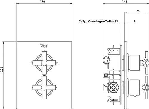 Thermostatique De Douche Avec Set Déco à Encastrer Star'O - ROLF Inside 3 Thermostatique De Douche Avec Set Déco à Encastrer Star'O - ROLF Inside – Image 3